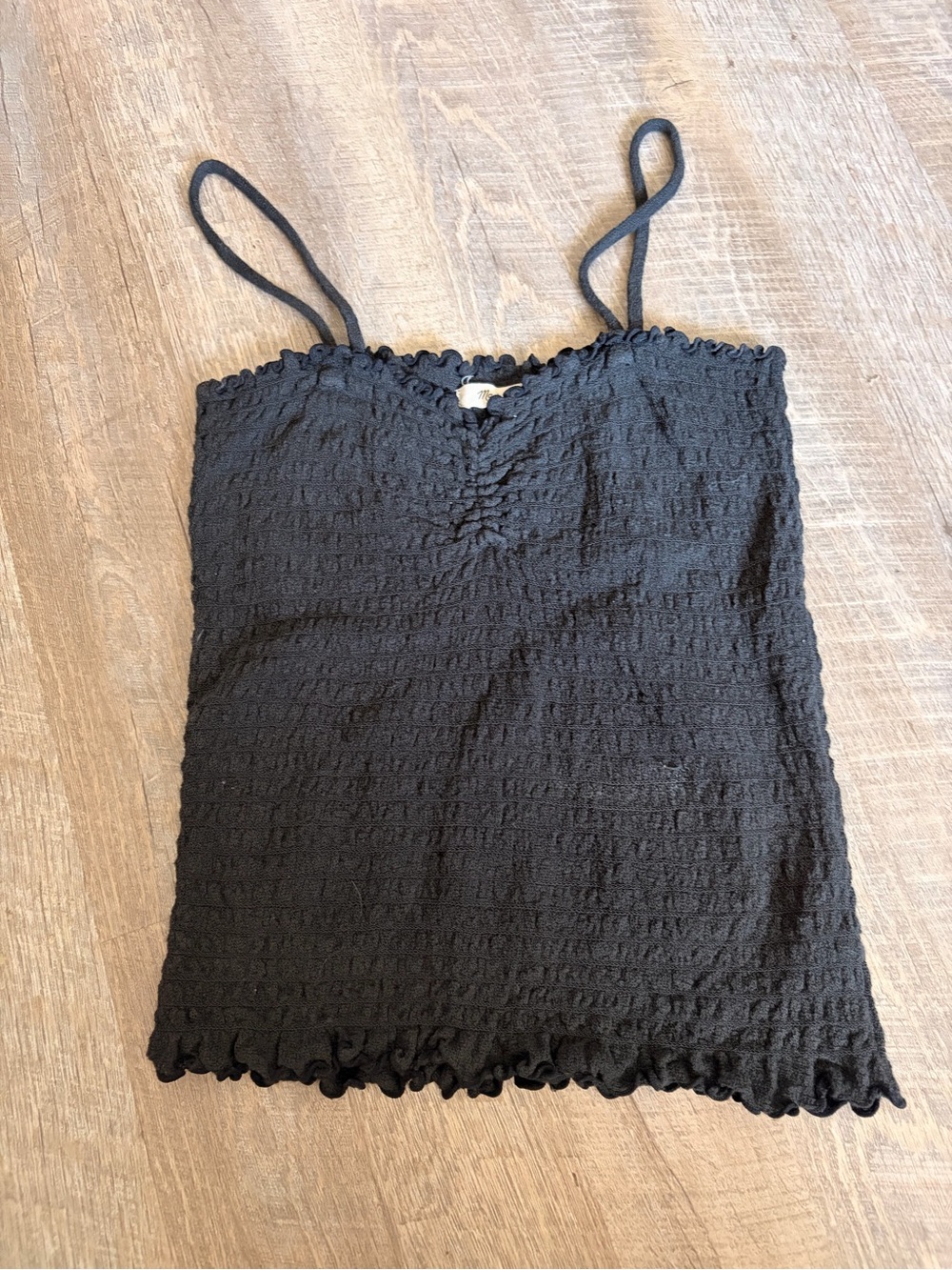 Madewell black  Smocked Cami Tank Top - Women